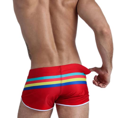 UXH Men's Strip Swimwear Trunks Brand Beach Short Pants Male Siult4