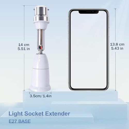 Image of 2 Unit B22 to E27 Light Socket Extender,Flexible 350 Rotatable Adapter, Bulb Lamp Holder Extender Gooseneck Type，Flexible Lighting, Suitable for Indoor and Outdoor Lamp Holder Conversion