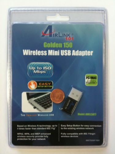 Airlink101 AWLL5077 Golden 150Mbps Wireless Mini USB Adapter image 3