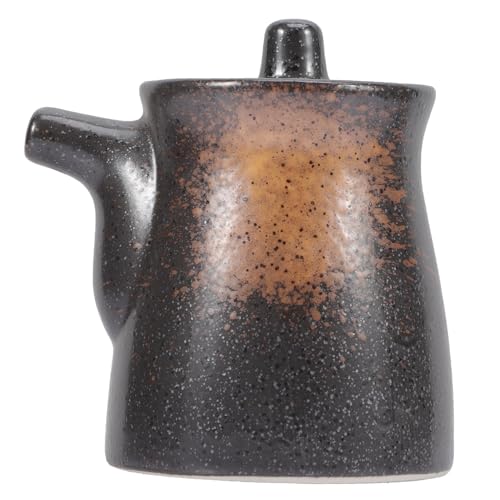 MOKKHNB Botella Dispensadora Cerámica para Salsa y Vinagre Japonés Pequeña Antigoteo para Cocina y Restaurante Envase Práctico para Aceites y Condimentos