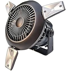 Lampara Ventilador Recargable Yoiimiya Ventilador de Camping Ventilador Solar para Tienda de CampañA Ventilador con BateríA Recargable USB con LáMpara LED para Viajes Hogar Camping Interior