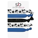 Infinity Collection Soccer Hair Accessories, Soccer Hair Ties, No Crease Soccer Hair Elastics Set