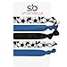 Infinity Collection Soccer Hair Accessories, Soccer Hair Ties, No Crease Soccer Hair Elastics Set