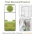 Automatischer Vogelfutterspender, Vogelkäfig-Futterspender mit Sitzstange für Wellensittiche, Sittiche, Kanarienvögel, Nymphensittiche, Finken (Grün) – Bild 4