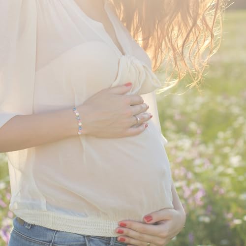 LOVEMY Fertility Bracelet Gifts, Delicate Pregnancy Bracelets, Mama Gifts, New Mom Gift, Moonstone Bracelet, Healing Bracelets for Women, IVF Gift, Mothers Day Christmas Jewelry4