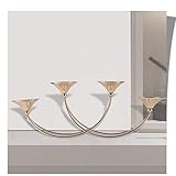 Größe: Wie das Bild zeigt ZTSHBK Kerzenhalter,Gold, 4-Arm Kerzenständer, Modernen, Minimalistischen Kandelaber, Esstisch/Hochzeit Armleuchter Liefert, Handgefertigte Kunst Kerze Dekoration Stand