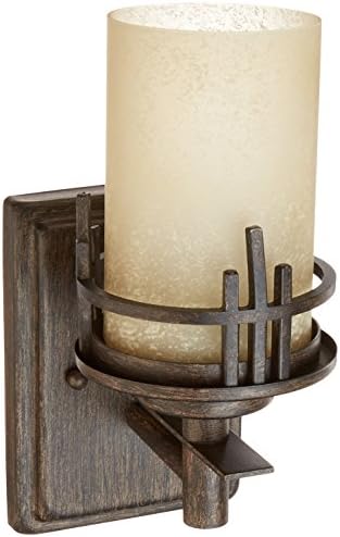 DESIGNERS FOUNTAIN 82101-WM Mission Ridge Wall Sconce, Warm Mahogany