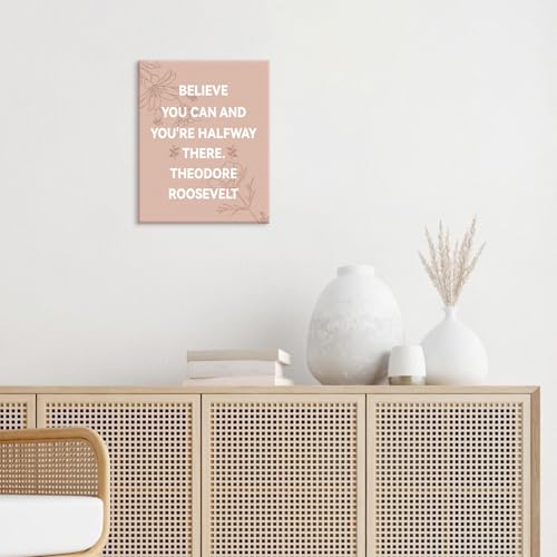Image of CHDITB Inspirational Canvas Wall Art, You Are Doing Best Wall Decor, Botanical Floral Line Art Poster,Positive Teamwork Affirmation Framed Posters For Office Women Bedroom Living Room Decor 8 inchX10 inch