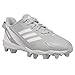 adidas Boy's Icon 7 MD Baseball Shoe, Team Light Grey/White/Silver Metallic, 6 Big Kid