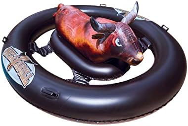 Inflatabull - Inflatable Pool Float Toy with Bull - Swimming Pool Floatie for Families, Adults, and Kids Ages 9 and Up