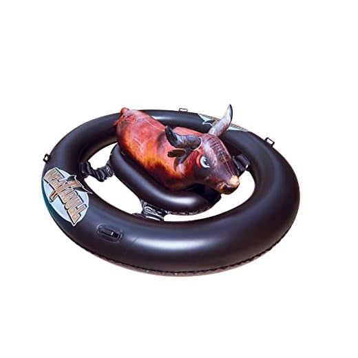 Inflatabull - Inflatable Pool Float Toy with Bull - Swimming Pool Floatie for Families, Adults, and Kids Ages 9 and Up
