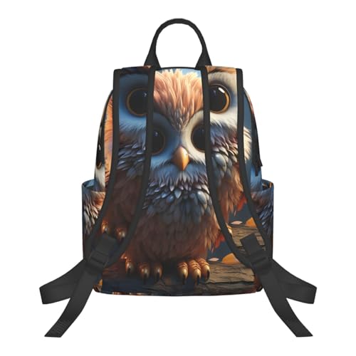 Casual Backpack for Women Men Cute Owl Lightweight Daypack Large Capacity Nurse Bag3