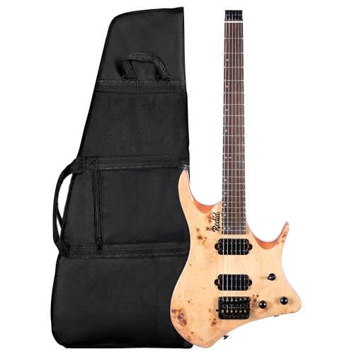 Redid Headless Travel Electric Guitar with Gig Bag