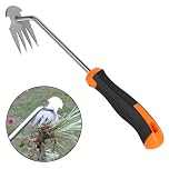 SIXCAR Weed Remover Tool,Portable Garden Weeder Tool,New Gardening Weeding Tools,for Garden Hand Tools for Vegetable Gardening Backyard Farm Planting & Uprooting Weeding Tool (Rubber Handle)