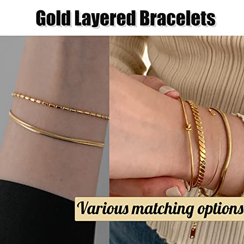 Ritach Gold Bracelets Set For Women 2Pcs #TOP1