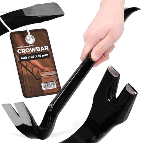 Pied-De-Biche 60cm Arrache-Clou Barre-De-Montage Griffe-De-Clou Levier-De-Montage Pied-De-Chèvre Fentes-À-Clous Pratique Outil-Multifonctionnel Travaux-De-Démolition