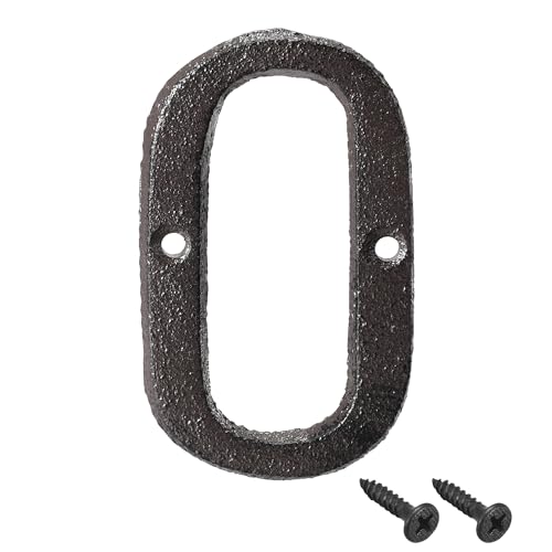 Lettre en fonte O robuste de 7,6 cm pour panneau d'adresse durable