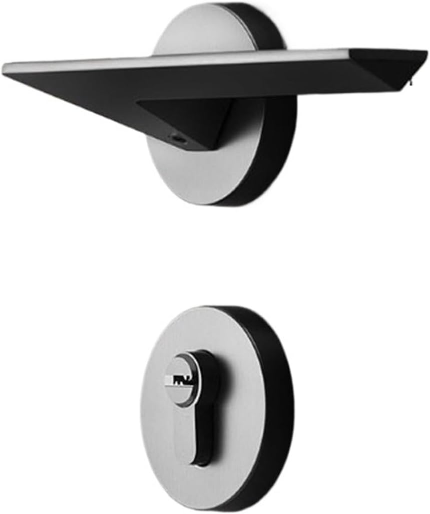 Gray Household Silent zinc Alloy Split Lock Bedroom Space Aluminum Modern Simple Solid Wood Furniture Hardware(Y35 5845 Silent)