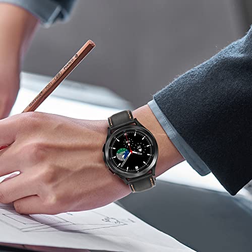 Tasikar 22mm Leather Bands Compatible with Samsung Galaxy Watch 3 45mm Band, Premium Genuine Leather Replacement Bracelet Strap Compatible with Galaxy Watch 46mm, 22mm