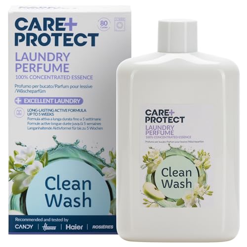 CARE + PROTECT Clean Wash Laundry Perfume In-Wash Scent Booster, Total Care And Hygiene, Long Lasting Active Formula, 400ml for up to 80 washes