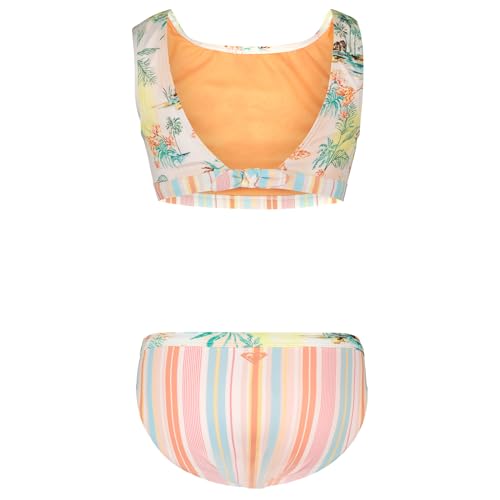 Image of Roxy Girls' Two-piece Bikini Swimsuit Set, UPF 50+ Sun Protection, Quick-Dry Bathing Suit