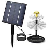 Photo Gallery marchfunny fontana solare da 7 v/2,5 w con ugelli regolabili alimentata a pannello solare in silicone policristallino per esterni per bagno di uccelli e decorazione da giardino Photo Gallery marchfunny fontana solare da 7 v/2,5 w con ugelli regolabili alimentata a pannello solare in silicone policristallino per esterni per bagno di uccelli e decorazione da giardino