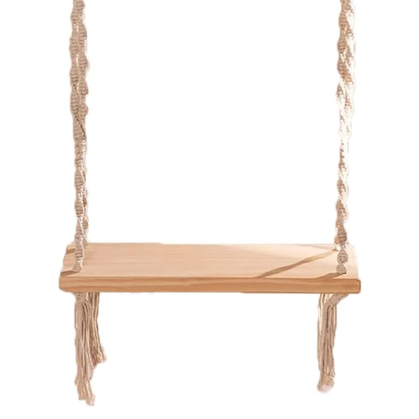 Sedia a dondolo in Legno, Altalena Decorativa Vintage da Giardino per Esterno Interno Decor