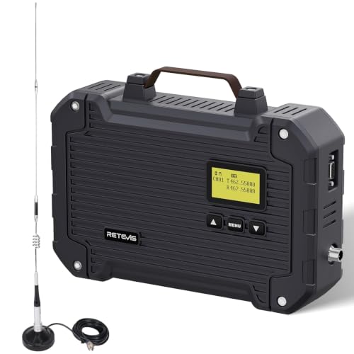 Image of Retevis RT97L GMRS Repeater with GMRS Antenna Kit, High-Power, IP66 Waterproof, Long Range Base Station Compatible with Raspberry Pi for Emergency, Farms, Remote Areas & Home Use (1 Pack)