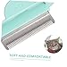 Levemolo Cat Grooming Comb for Shedding and Massage Pet Hair Removal Tool Comfortable Grip Smooth Surface Design for Cats and Kittens Mint Green