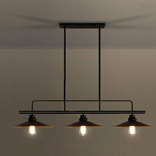 Lustre de table de billard suspendu lampes rétro loft bar créatif restaurant noir