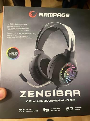Rampage RM-K44 Zengibar 7.1 Surround RGB Gaming Mikrofonlu Oyuncu Kulaklığı - Görsel 3