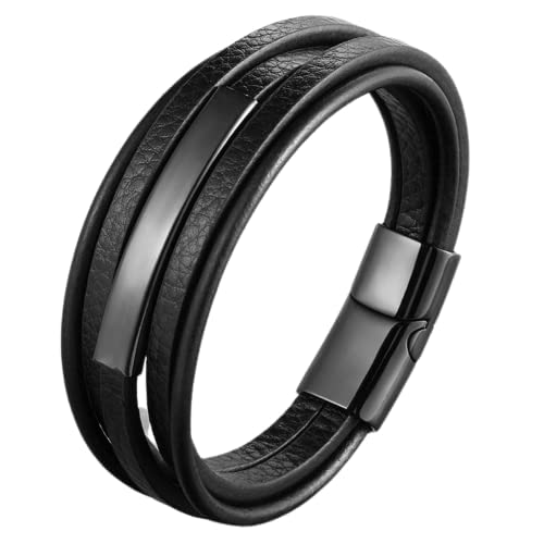 VUDECOMens Leather Bracelet