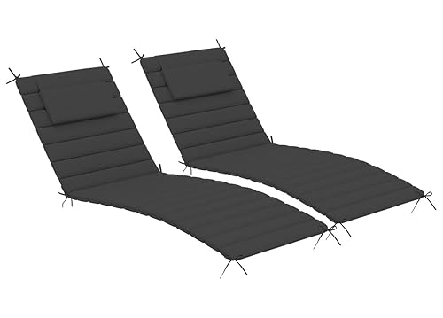 Sundale Outdoor Olefin Quilted Lounge Cushion Set of 2, Patio