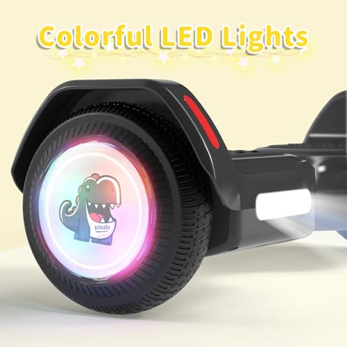 Image of SIMATE 6.5 inch Bluetooth Scooter, LED Lights & APP & Music Speaker, Long Battery Life, Gifts for Kids & Adults & Girls & Boys, for All Ages