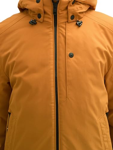 Tom Tailor Herren Gefütterte Jacke mit Abnehmbarer Kapuze,10821 - Peanut Butter Brown, XL – Ansicht 3