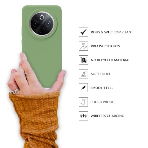 Image of SPRIG Compatible with Vivo T4 Premium SilkTone Back Cover Drop Tested Shock Proof Mobile Case for Men, Women, Boys and Girls with Camera Protection (Mint Green)