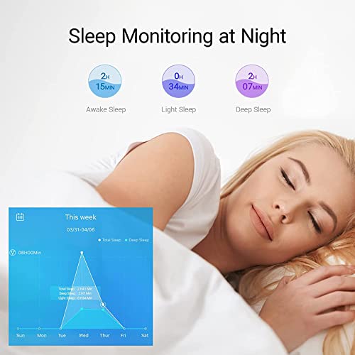 Kummel Fitness Tracker With Heart Rate Monitor, Waterproof Activity Tracker With Pedometer & Sleep Monitor, Calories, Step Tracking For Women Men Light White #TOP3