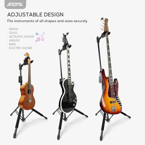 Trépied sol solide pour guitare classique acoustique et électrique