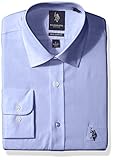 U.S. Polo Assn. Men's Solid Broadcloth Semi Spread Collar Dress Shirt
