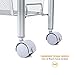 HOMFA 4-Tier Gap Kitchen Slim Slide Out Storage Tower Rack with Wheels, Cupboard with Casters - Silver