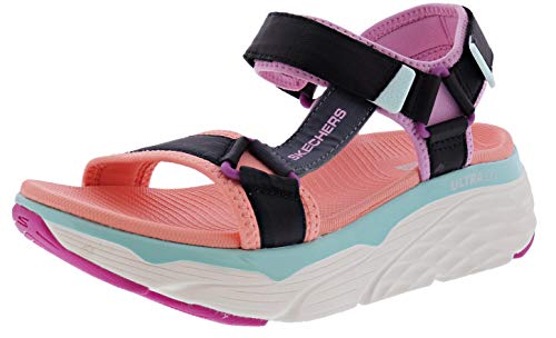 Skechers Women's Max Cushioning - Swag Sandal, Black/Multi, 9