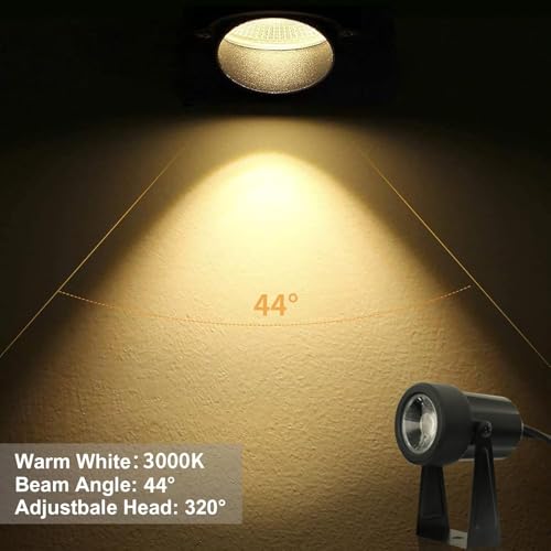 Bomcosy Garden Spotlights Mains Powered, 46FT/14M Landscape Lights, 3000K 14V Spike Light IP65 Waterproof Outdoor Garden Lights Pathway Lighting for Lawn Yard Patio Driveway Decorations - Image 5