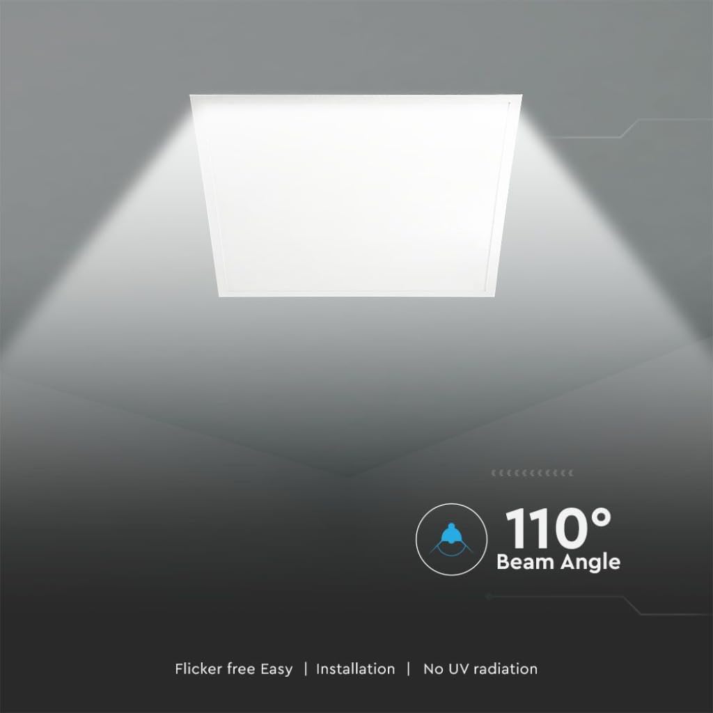 V-TAC VT-60036 Kit 10pz Pannello led smd 36W 60x60 da incasso 120lm/W alta luminosità luce bianco naturale 4000K confezione 10 pannelli - 10217