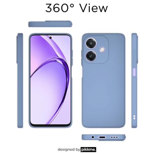 Image of Outlouders Back Cover for Oppo A3x 5G / A3x 4G / A3 5G | Camera Protection | Durable Soft Matte Silicone Bumper Case (Aqua Blue)