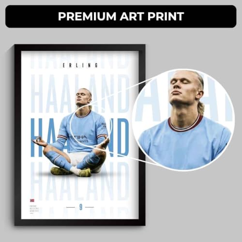 Image of Funk You Store Haaland Poster Framed | Erling Haalnad Wall Art Posters Framed | Manchester Edition Football Legend | Premium Sports Decor for England Football Fans | Motivational Wall Poster (F 251)