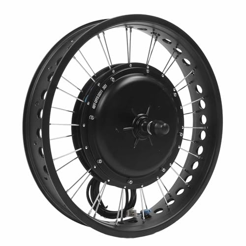 Naroote Kit de Conversion de Roue de Vélo électrique, 45 à 50 Km/h, Moyeu en Alliage d'aluminium étanche IP65, 48 V, 1 500 W, Kit de Conversion de Vélo électrique pour Roue Avant de 20