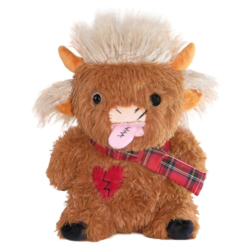 Image of 16 Inch Highland Cow Plush, Funny Ugly Monster Stuffed Animal Toy for Kids