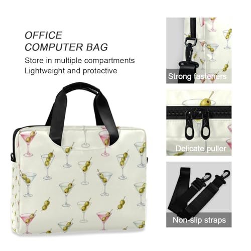 Funda para portátil 15.6 pulg con asa y correa beige miniatura 6