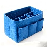 バッグインバッグ 毛毡布製 軽量インナーバッグコクヨ モダンミニマル 防水・無臭・耐磨耗・断熱 多サイズ大容量 バッグ整理・家庭収納・旅行向け (L,ブルー) [並行輸入品]