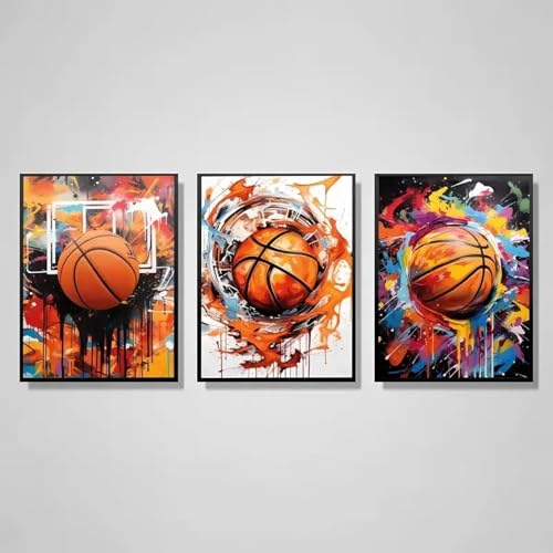Peinture decorative basket-ball XINBAO pour habiller un grand mur vide sans cadre